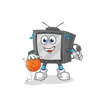 old retro tv vector cartoon