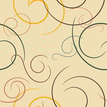 Editable Abstract Soft Swirls Vector Seamless Pattern for Creating Background