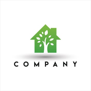 Nature Home Logo. Green House Logo vector