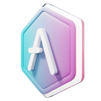 Aave AAVE Badge Crypto 3D Rendering png