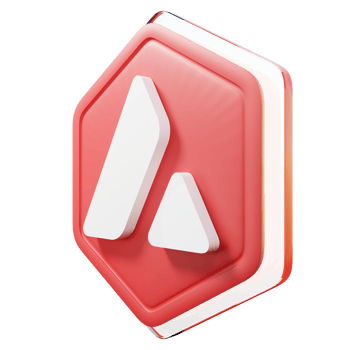 Avalanche AVAX Badge Crypto 3D Rendering png
