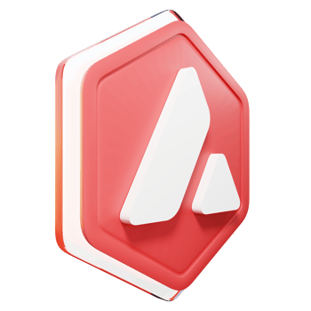 Avalanche AVAX Badge Crypto 3D Rendering png