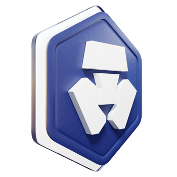 Cronos CRO Badge Crypto 3D Rendering png
