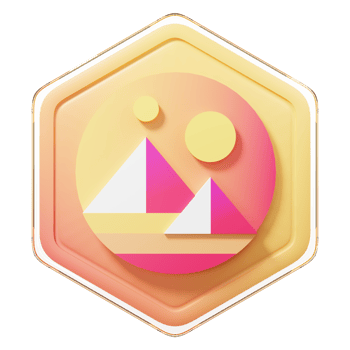 Decentraland MANA Badge Crypto 3D Rendering png
