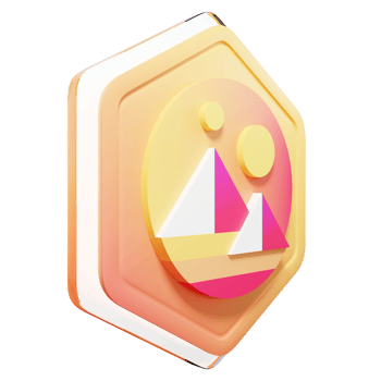 Decentraland MANA Badge Crypto 3D Rendering png