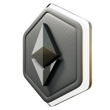 Ethereum Badge Crypto 3D Rendering png