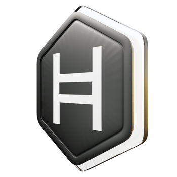 Hedera HBAR Badge Crypto 3D Rendering png