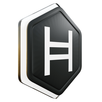 Hedera HBAR Badge Crypto 3D Rendering png