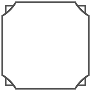 black simple line border frame vector