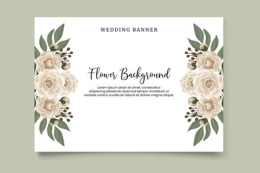 Luxury Wedding invitation floral design card. Wedding ornament concept. Floral poster, invite. Vector decorative greeting card or invitation design background.