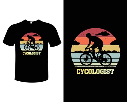 Mountain Bicycle T-Shirt Design Vector Template, Cyclist T-Shirt Design For Adventure lovers