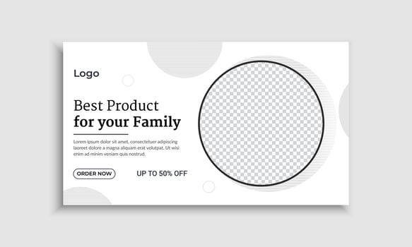 Corporate furniture web banner template vector