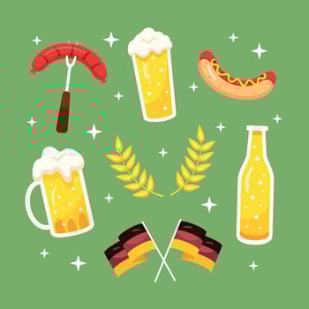 Oktoberfest Beer Icon Element vector