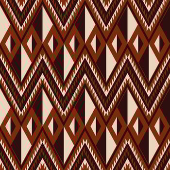 Abstract geometric triangle zigzag shape background. African southwest color design seamless pattern. Use for fabric, textile, interior decoration elements, upholstery, wrapping. vector