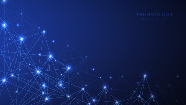 Abstract Digital Technology Background with Network Connection Lines vector