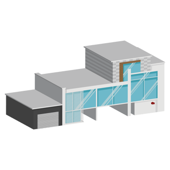 3D modern house or home. Isometric modern building and architecture. png