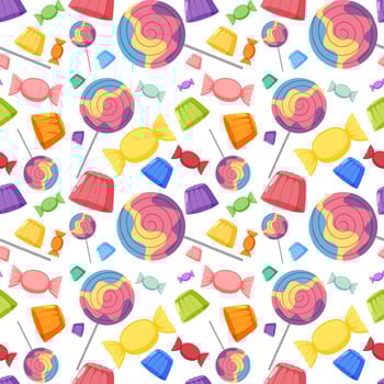 Sweet dessert seamless pattern vector