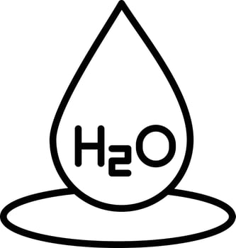 H2o Line Icon vector