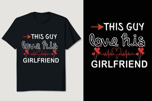 Valentine T-shirt Design vector