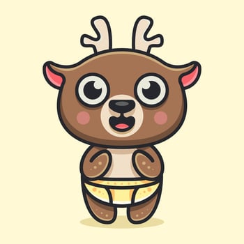 CUTE BABY DEER vector