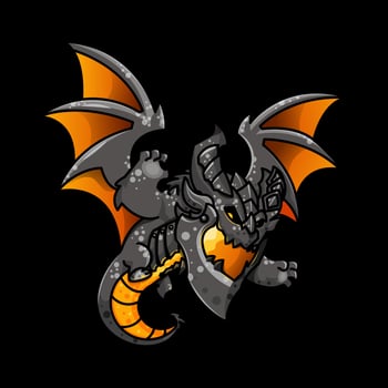 fire dragon for icon logo vector