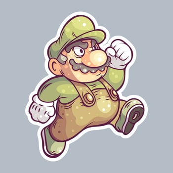 ILLUSTRATION OF OLD MAN FOR T-SHIRT, STICKER, AND RELATED BUSINESS vector