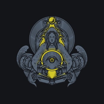 beautiful fortune teller vector