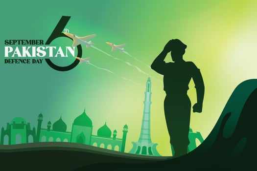 Pakistan defence day youm-e-difa 6 september vector