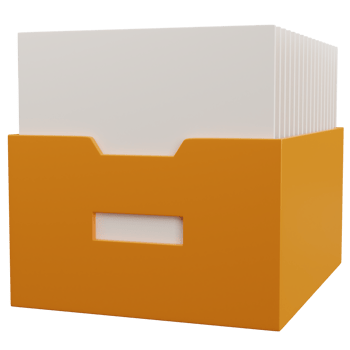 3d rendering yellow file storage isolated png