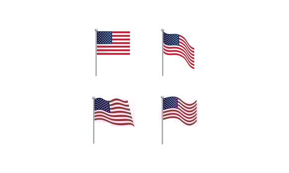 USA flag. United States America. USA flag icon vector