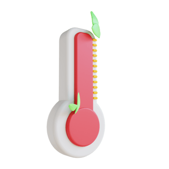 3D illustration thermometer suitable ecology png