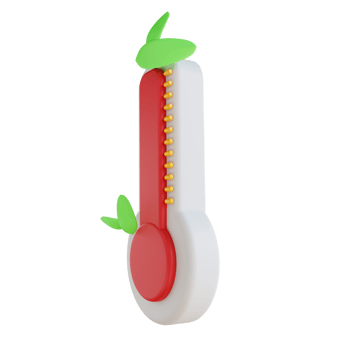 3D illustration thermometer suitable ecology png