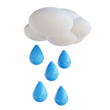 3D illustration cloud and rain suitable ecology png