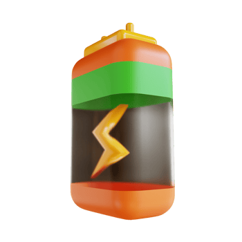 3D illustration battery suitable ecology png