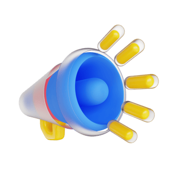 3D illustration megaphone png