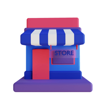 3D illustration store png