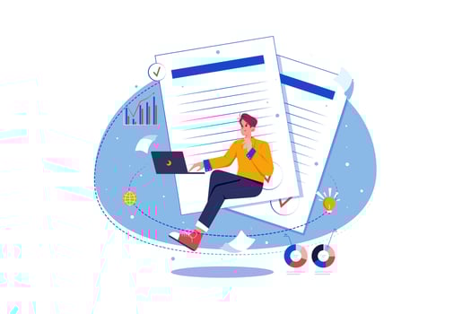 Title Researcher Illustration concept on white background vector