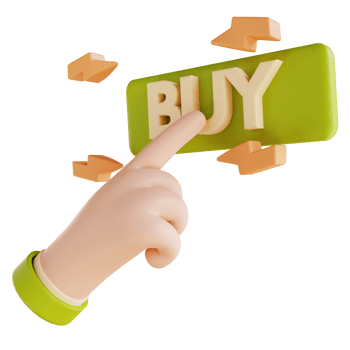 3D illustration hand and click buy png