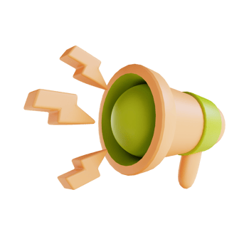 3D illustration megaphone png