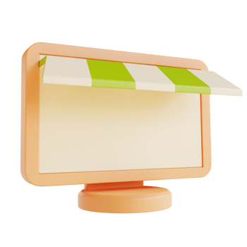 3D illustration online shop png