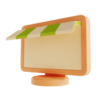 3D illustration online shop png