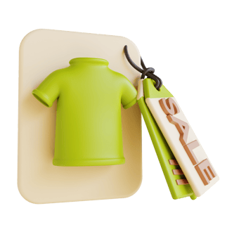 3D illustration sell clothes png