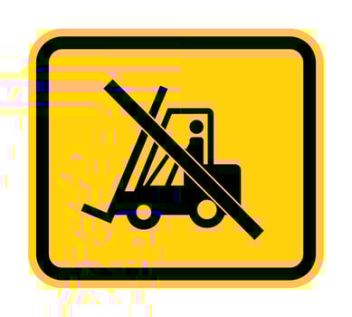 Warning Do not operate the forklift vector
