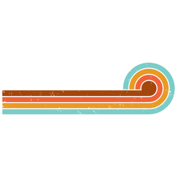 Distressed Retro Wave Isolated Graphic Element png