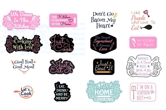 Kitchen Quote Logos vector