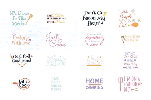 Kitchen Quote Logos vector