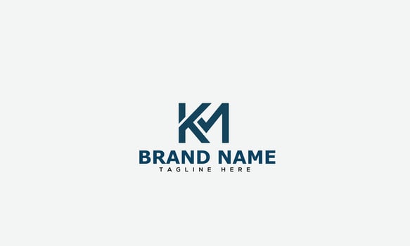 KM Logo Design Template Vector Graphic Branding Element.