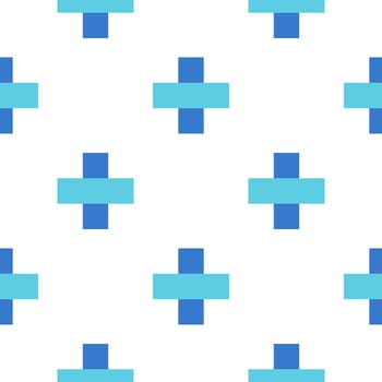 Seamless abstract geometrical background with crosses. Checkered  pattern. Infinity geometric backdrop. vector