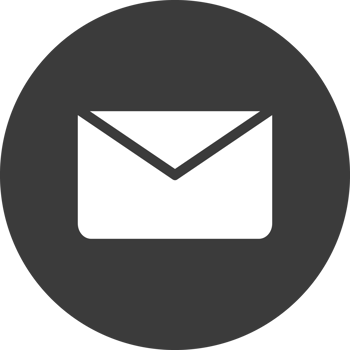 Black flat Mail icon png