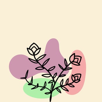 Floral Monoline background vector